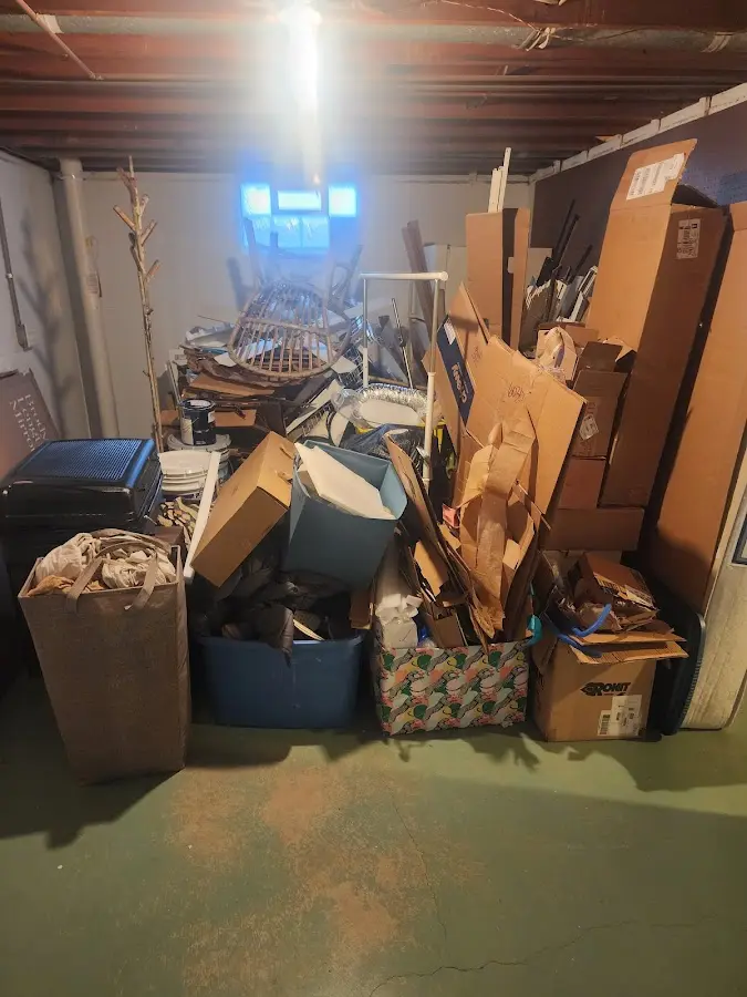 Roll-off dumpster container at job site for 6 Yard Dumpster Rental in Heeia